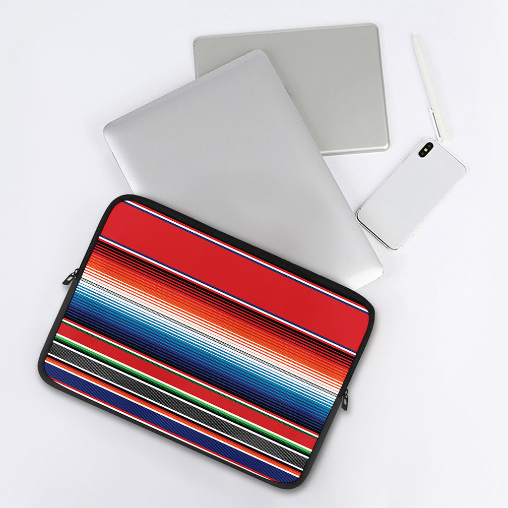 Vintage Mexican Serape Pattern Print Laptop Sleeve