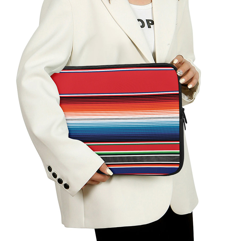 Vintage Mexican Serape Pattern Print Laptop Sleeve