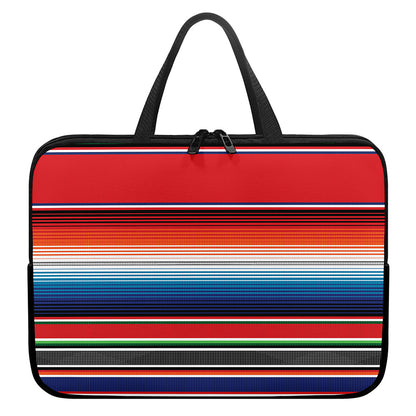 Vintage Mexican Serape Pattern Print Laptop Sleeve With Handle