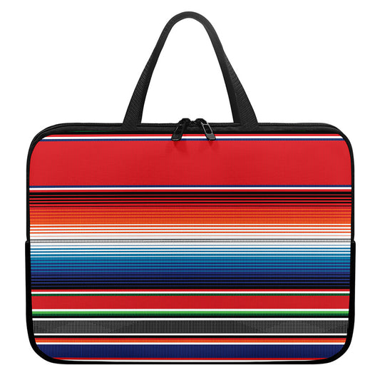 Vintage Mexican Serape Pattern Print Laptop Sleeve With Handle