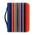 Vintage Mexican Serape Pattern Print Leather Bible Cover