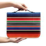 Vintage Mexican Serape Pattern Print Leather Bible Cover