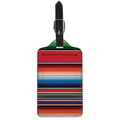 Vintage Mexican Serape Pattern Print Luggage Tag