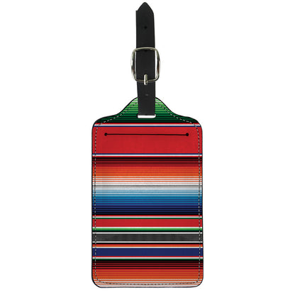 Vintage Mexican Serape Pattern Print Luggage Tag