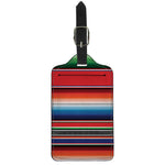 Vintage Mexican Serape Pattern Print Luggage Tag