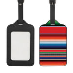 Vintage Mexican Serape Pattern Print Luggage Tag