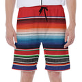 Vintage Mexican Serape Pattern Print Men's Beach Shorts
