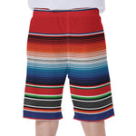 Vintage Mexican Serape Pattern Print Men's Beach Shorts