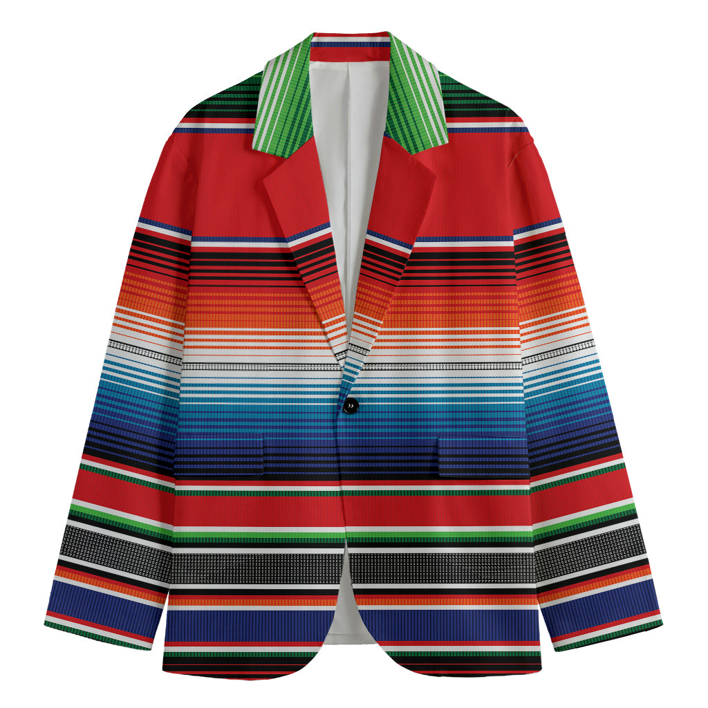 Vintage Mexican Serape Pattern Print Men's Blazer