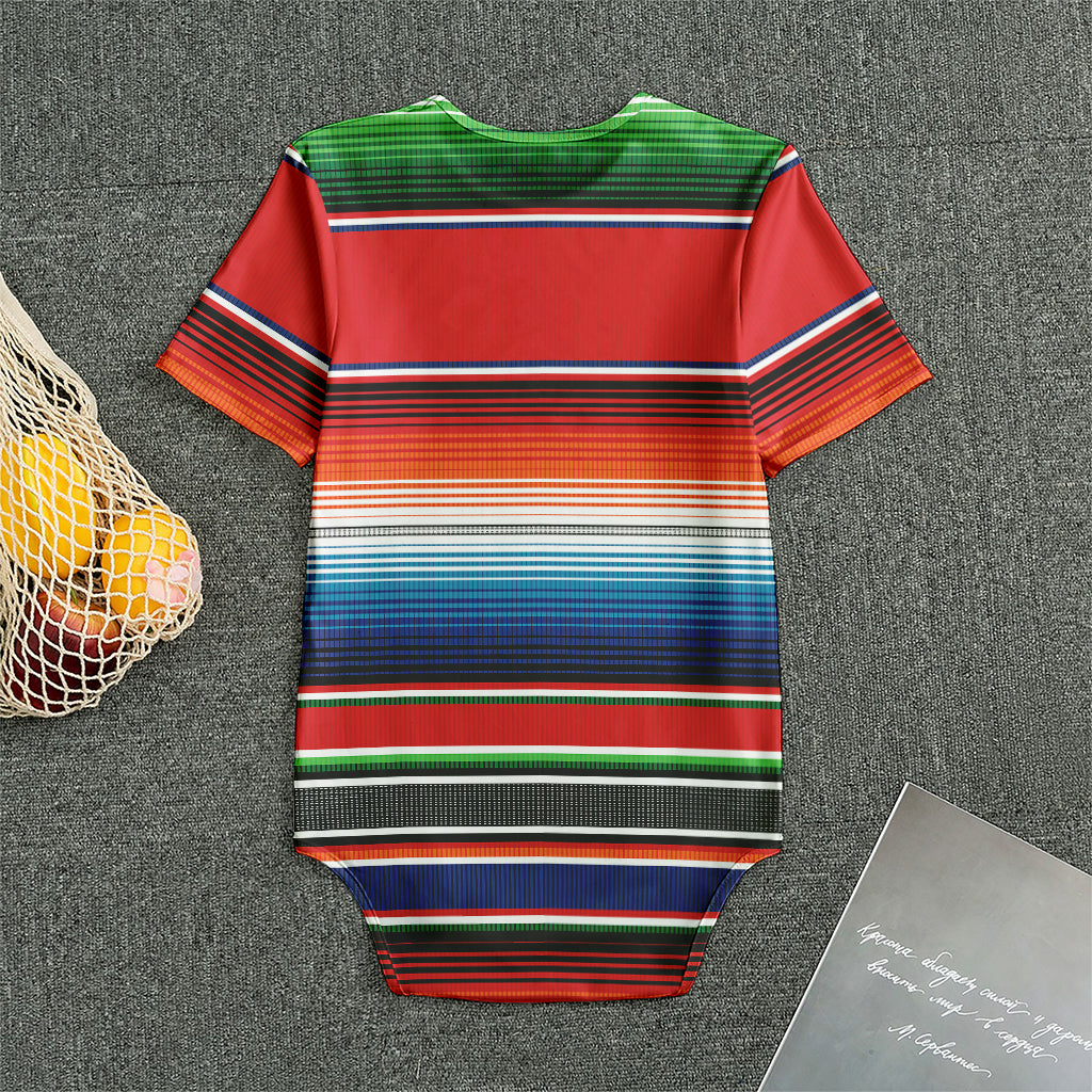 Vintage Mexican Serape Pattern Print Men's Bodysuit