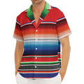 Vintage Mexican Serape Pattern Print Men's Deep V-Neck Shirt