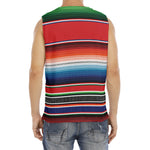 Vintage Mexican Serape Pattern Print Men's Fitness Tank Top