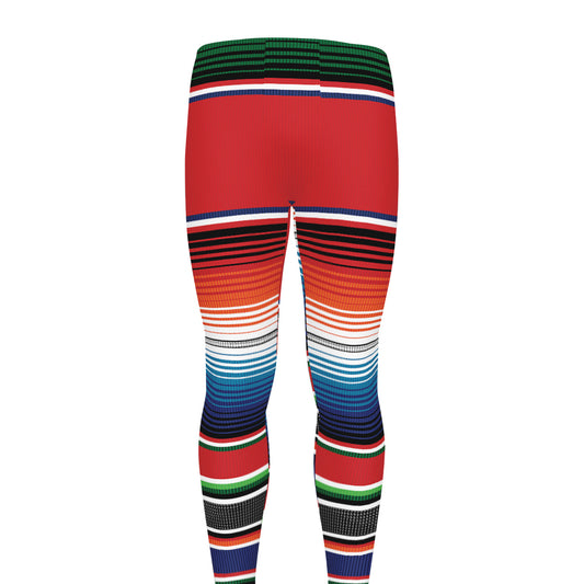 Vintage Mexican Serape Pattern Print Men's leggings