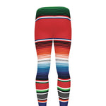 Vintage Mexican Serape Pattern Print Men's leggings