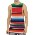 Vintage Mexican Serape Pattern Print Men's Muscle Tank Top
