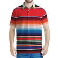 Vintage Mexican Serape Pattern Print Men's Polo Shirt