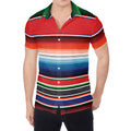 Vintage Mexican Serape Pattern Print Men's Shirt
