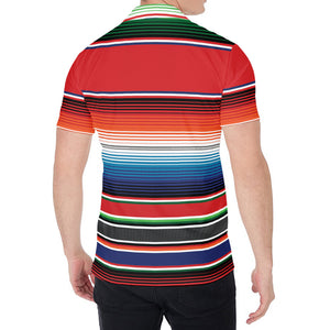 Vintage Mexican Serape Pattern Print Men's Shirt