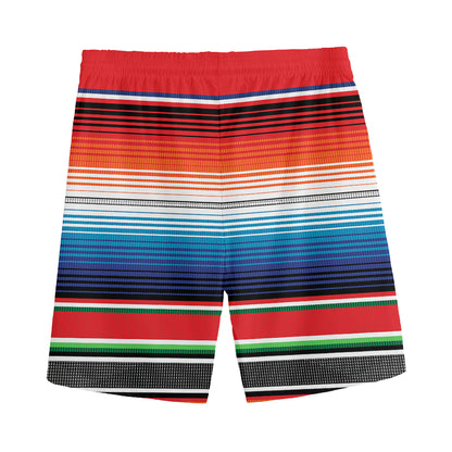 Vintage Mexican Serape Pattern Print Men's Sports Shorts