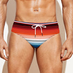 Vintage Mexican Serape Pattern Print Men's Swim Briefs