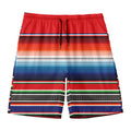 Vintage Mexican Serape Pattern Print Men's Swim Trunks