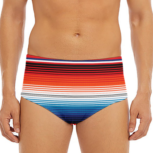 Vintage Mexican Serape Pattern Print Men's Triangle Swim Briefs