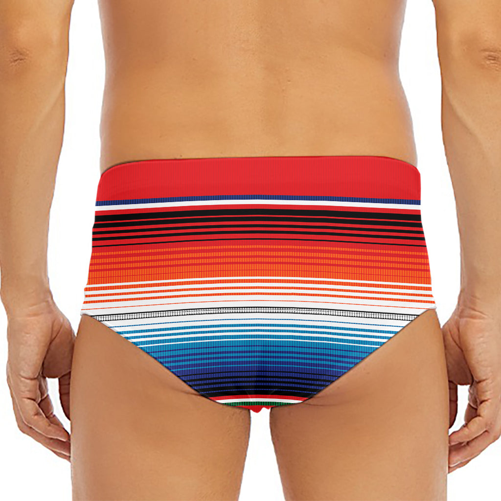 Vintage Mexican Serape Pattern Print Men's Triangle Swim Briefs