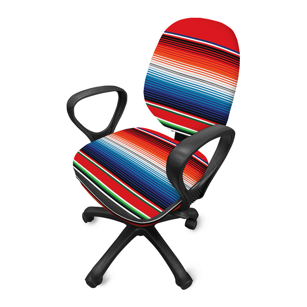 Vintage Mexican Serape Pattern Print Office Chair Cover