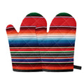 Vintage Mexican Serape Pattern Print Oven Mitts