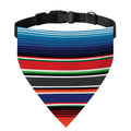 Vintage Mexican Serape Pattern Print Over The Collar Dog Bandana