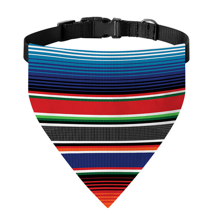 Vintage Mexican Serape Pattern Print Over The Collar Dog Bandana