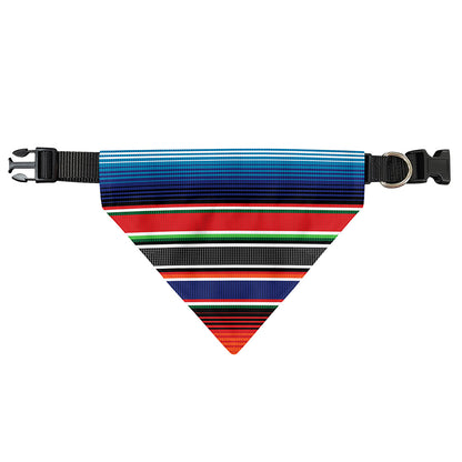 Vintage Mexican Serape Pattern Print Over The Collar Dog Bandana