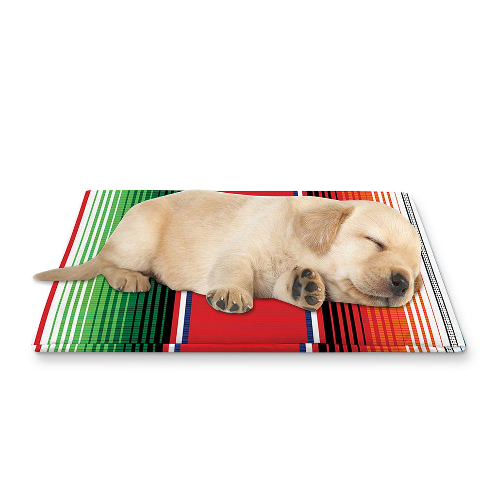 Vintage Mexican Serape Pattern Print Pet Cooling Mat Cover