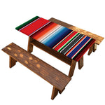 Vintage Mexican Serape Pattern Print Picnic Table Cover