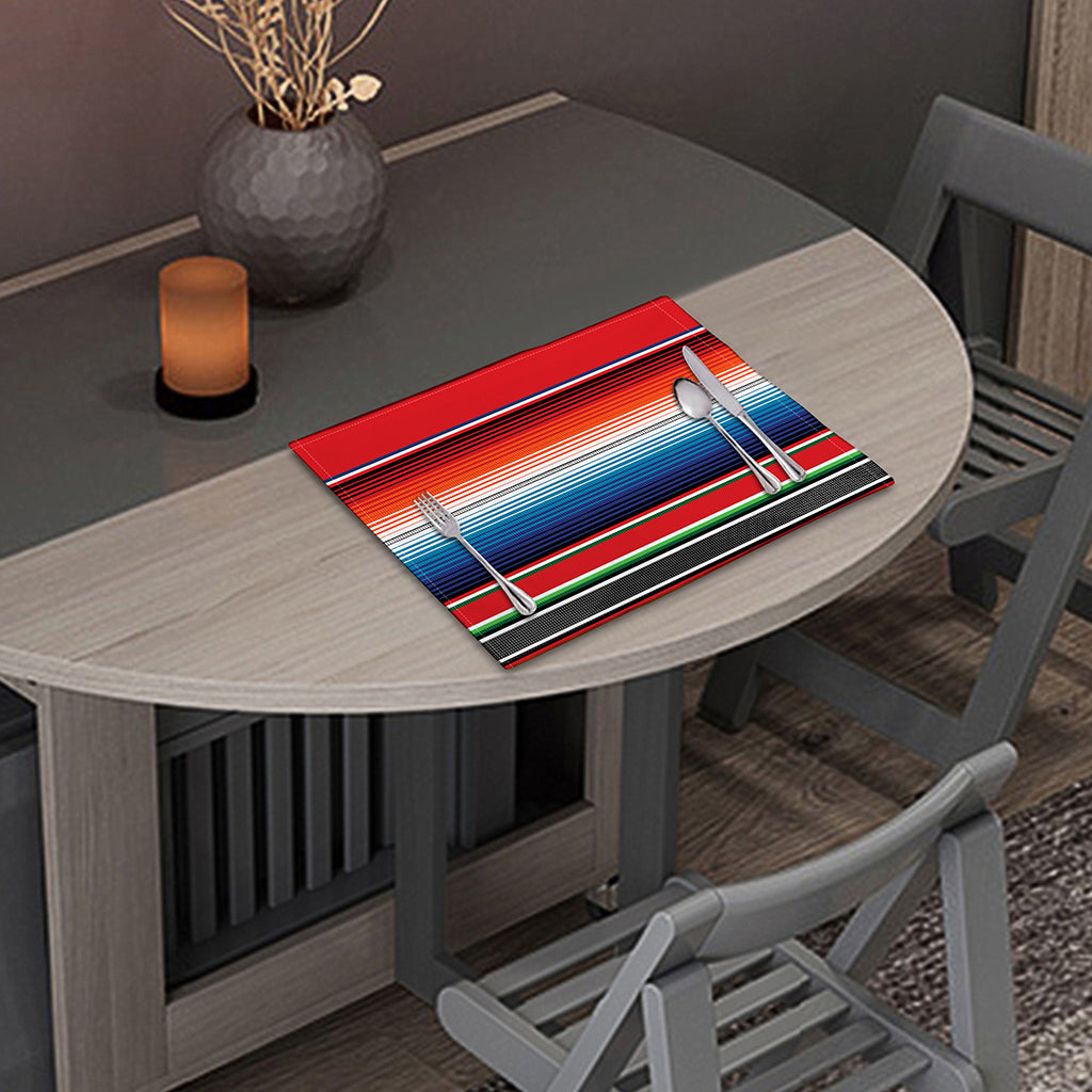 Vintage Mexican Serape Pattern Print Placemat