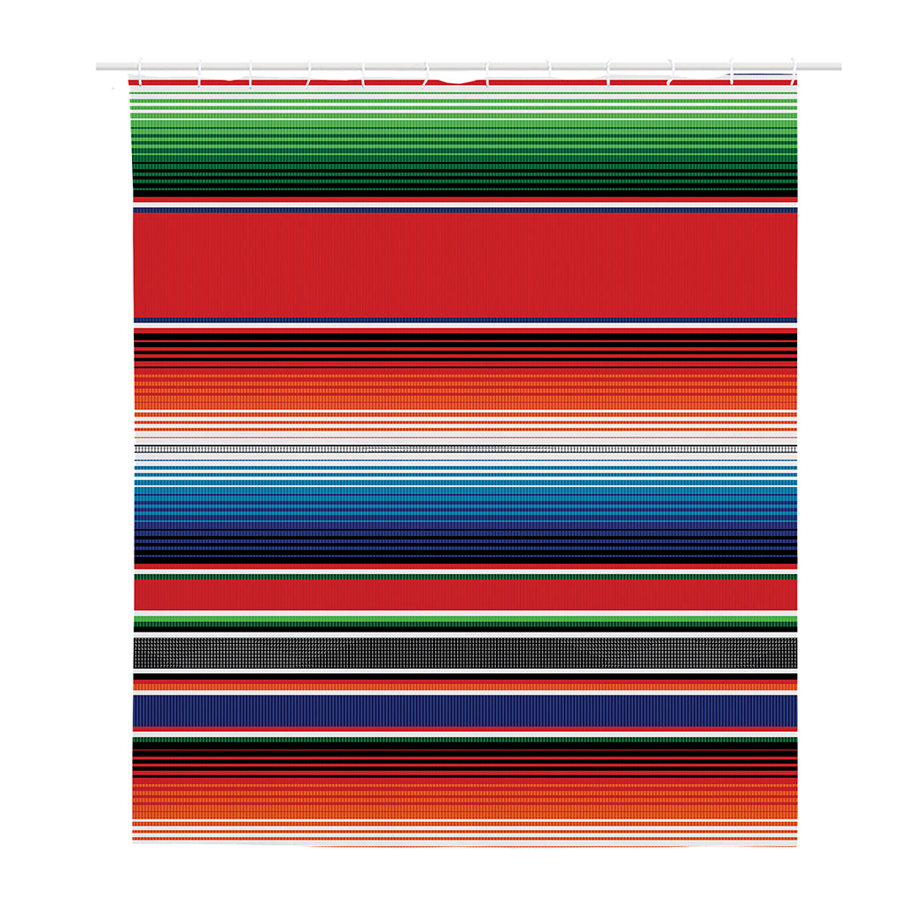 Vintage Mexican Serape Pattern Print Polyester Shower Curtain