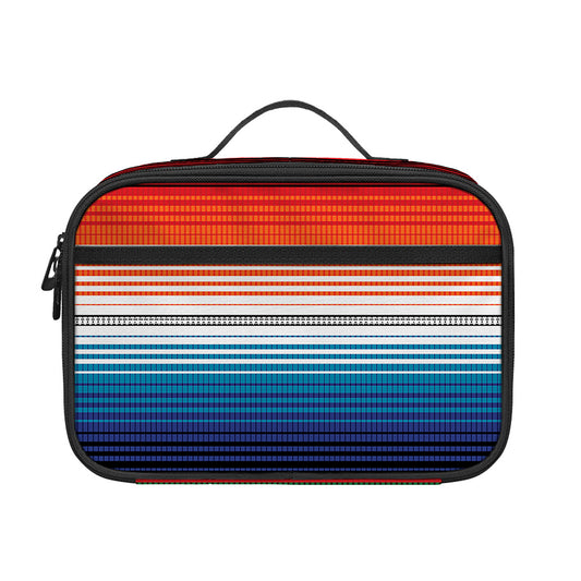 Vintage Mexican Serape Pattern Print Portable Lunch Bag