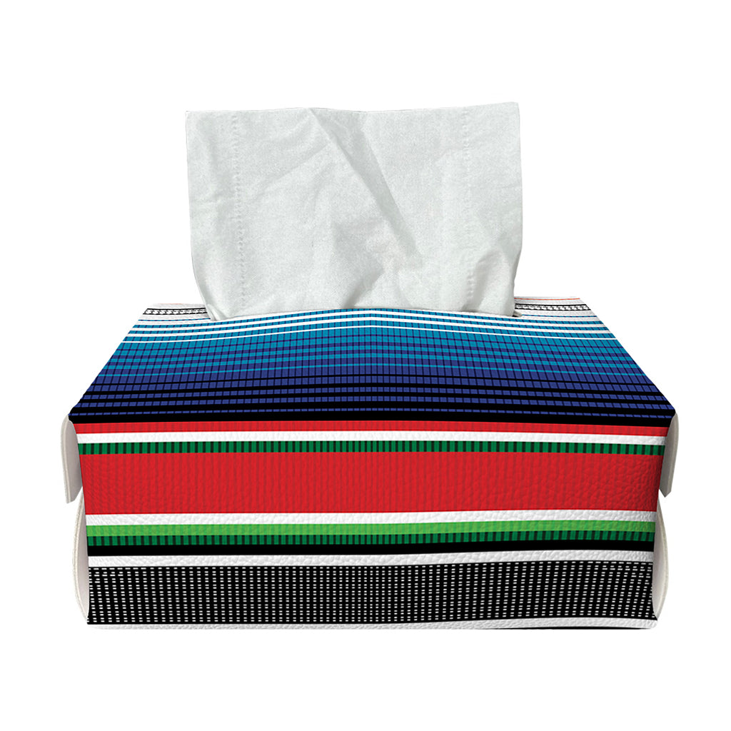 Vintage Mexican Serape Pattern Print Rectangle Tissue Box Cover