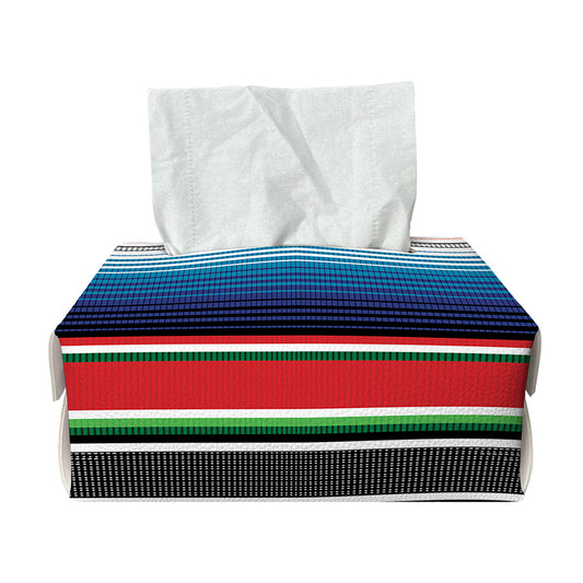 Vintage Mexican Serape Pattern Print Rectangle Tissue Box Cover