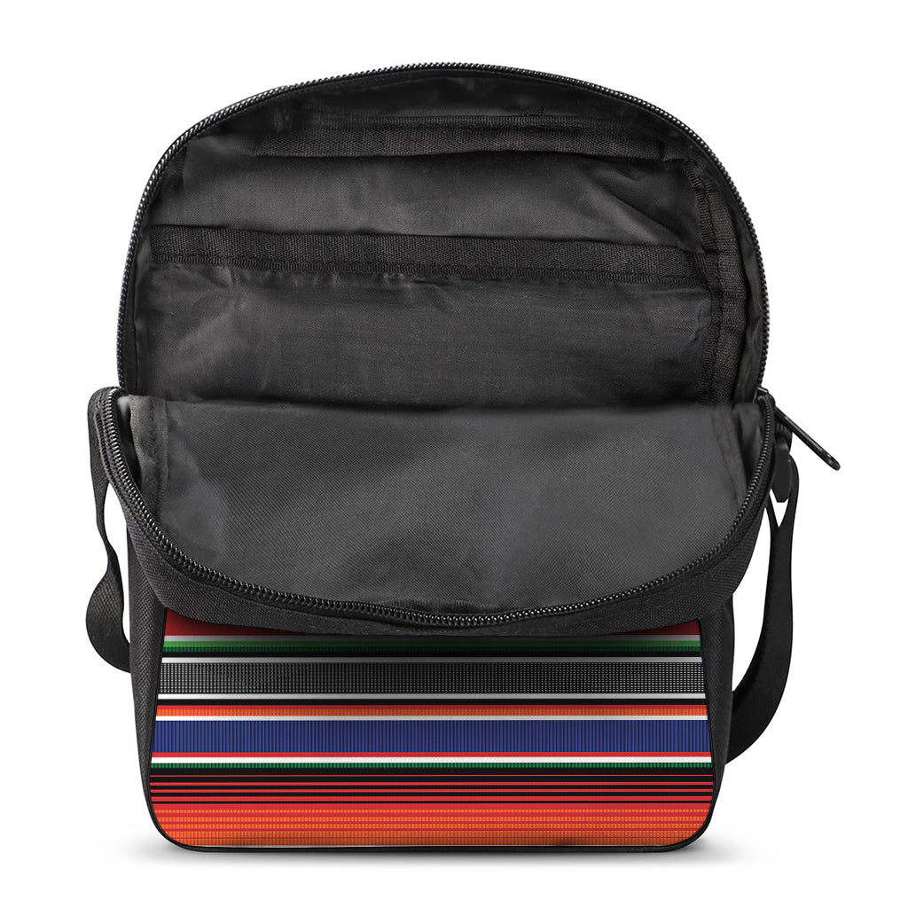 Vintage Mexican Serape Pattern Print Rectangular Crossbody Bag