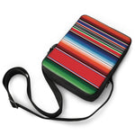 Vintage Mexican Serape Pattern Print Rectangular Crossbody Bag