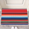 Vintage Mexican Serape Pattern Print Rubber Doormat