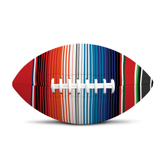 Vintage Mexican Serape Pattern Print Rugby Ball