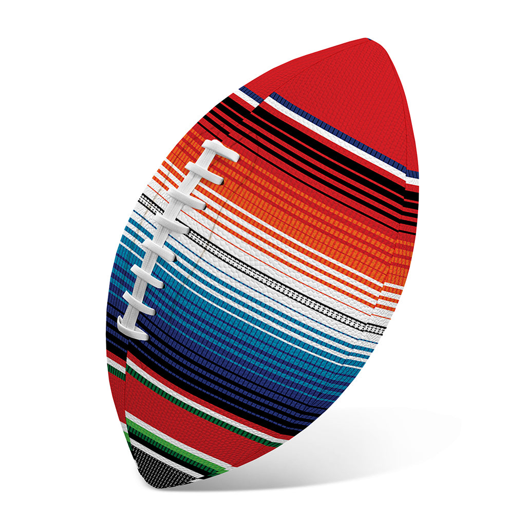 Vintage Mexican Serape Pattern Print Rugby Ball