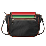 Vintage Mexican Serape Pattern Print Saddle Bag