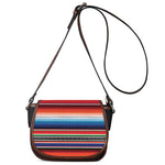 Vintage Mexican Serape Pattern Print Saddle Bag
