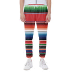 Vintage Mexican Serape Pattern Print Scuba Joggers