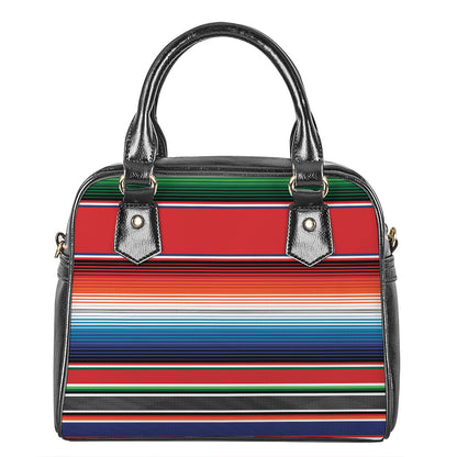 Vintage Mexican Serape Pattern Print Shoulder Handbag