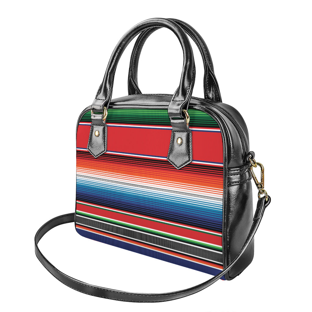 Vintage Mexican Serape Pattern Print Shoulder Handbag