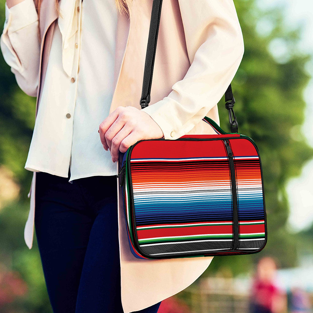 Vintage Mexican Serape Pattern Print Shoulder Strap Bible Bag